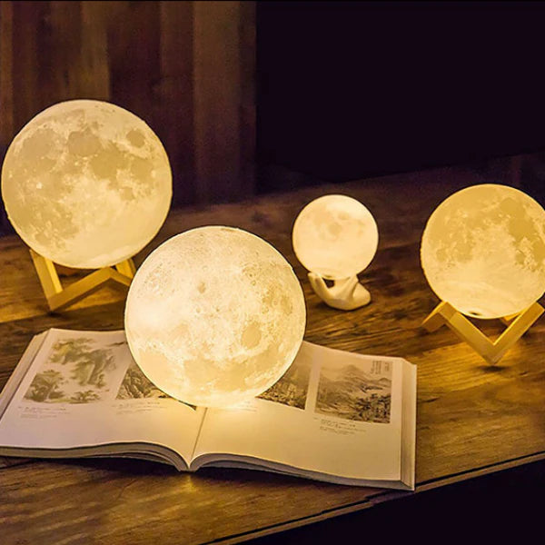 Lámpara Luna 3D Led Luz